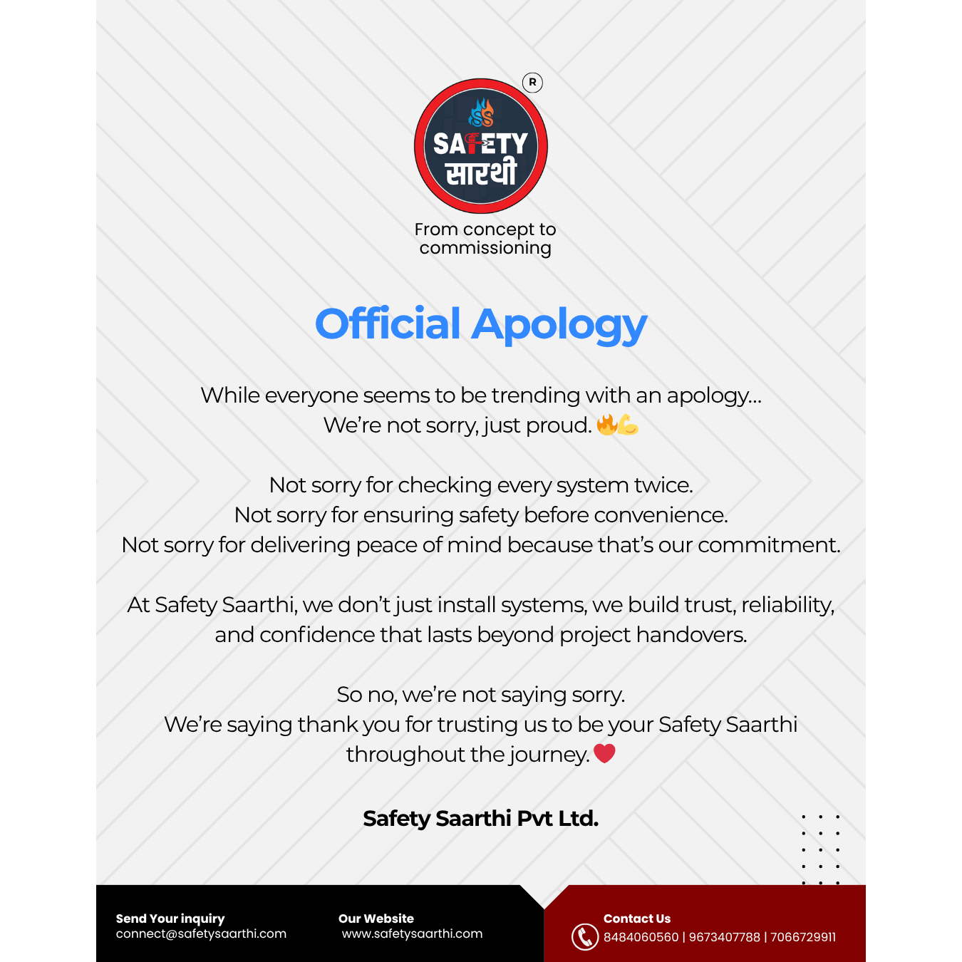 We’re not sorry, just proud.